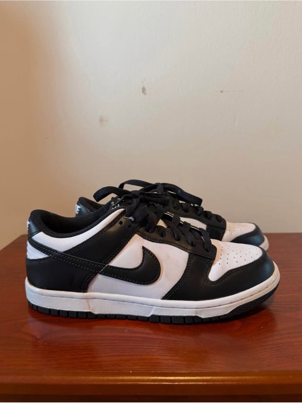 Nike Kids Black and White Low-Top Sneakers